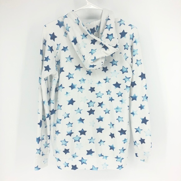 CHASER NWT INDIGO BLUE STAR HOODIE SWEATSHIRT S M - Picture 2 of 9